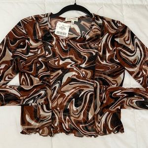 Marble long sleeve top